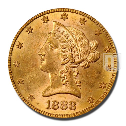 Ten Dollar | 1888 | KM 102 | O