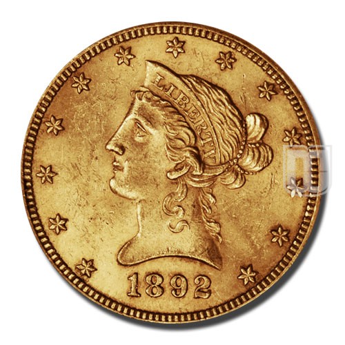 Ten Dollar | 1892 | KM 102 | O