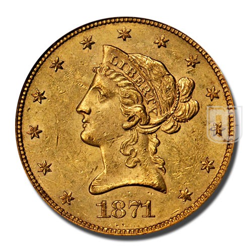 Ten Dollar | 1871 | KM 102 | O