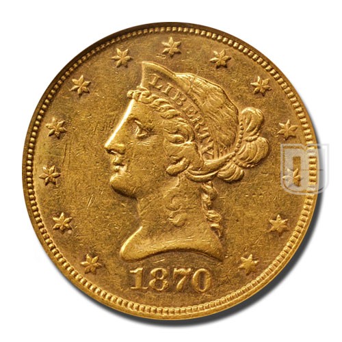 Ten Dollar | 1870 | KM 102 | O