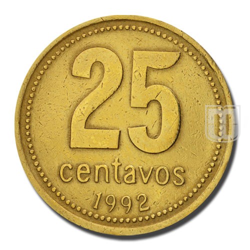 25 Centavos | 1992 | KM 110.1 | R