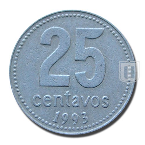 25 Centavos | 1993 | KM 110.1 | R