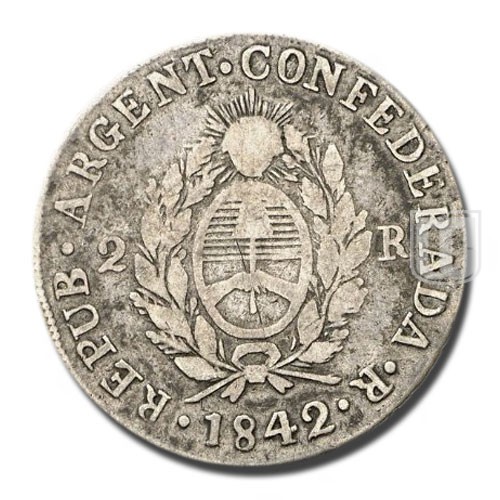 2 Reales | 1842 | KM 12 | R