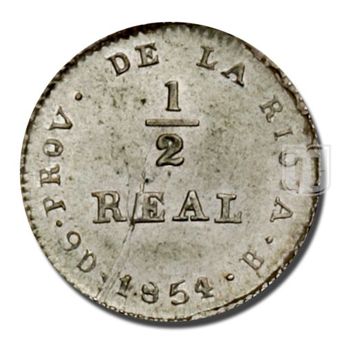 1/2 Real | 1854 | KM 24 | R