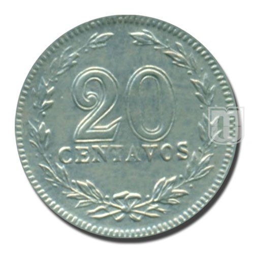 20 Centavos | 1910 | KM 36 | R