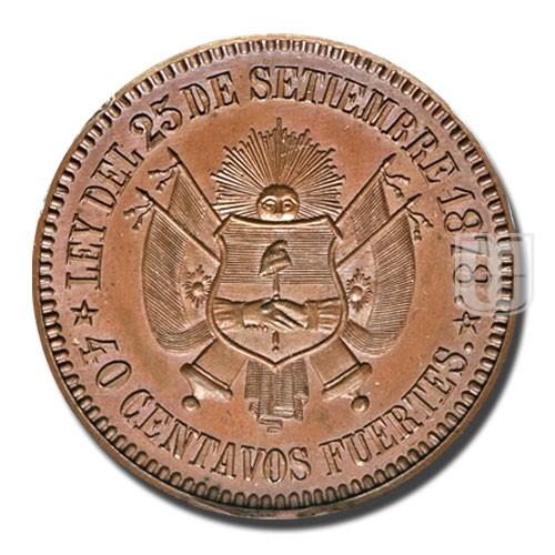 40 Centavos | 1879 | KM E4a | O