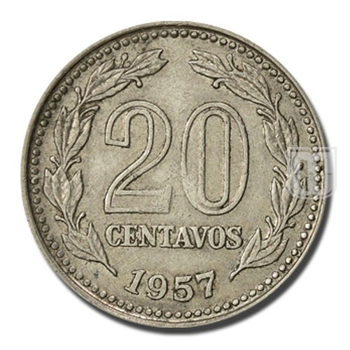 20 Centavos | 1957 | KM 55 | R