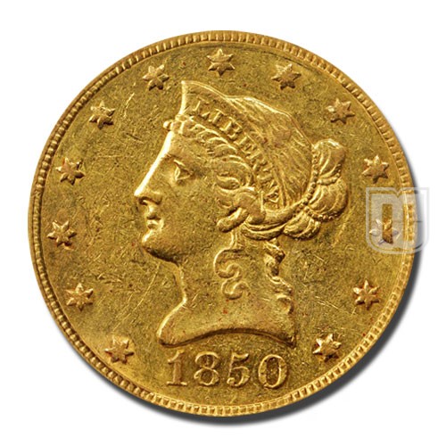 Ten Dollar | 1850 | KM 66.2 | O