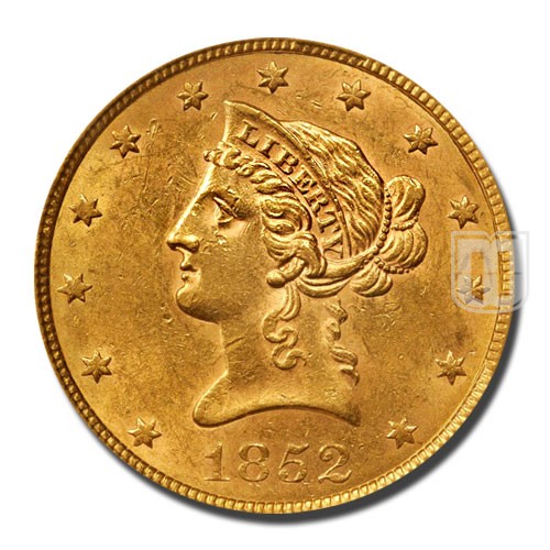 Ten Dollar | 1852 | KM 66.2 | O