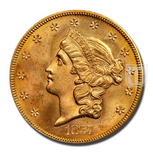 Twenty Dollar | 1857 | KM 74.1 | O