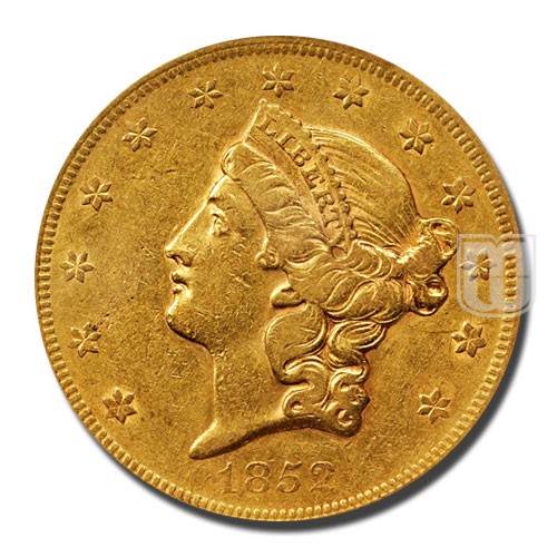 Twenty Dollar | 1852 | KM 74.1 | O