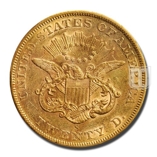Twenty Dollar | 1855 | KM 74.1 | R