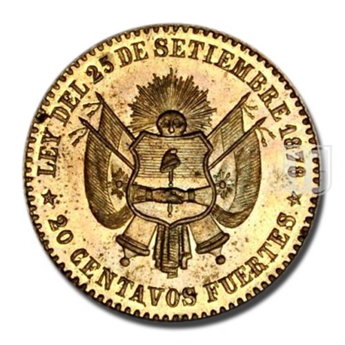 20 Centavos | 1879 | KM E3a | O