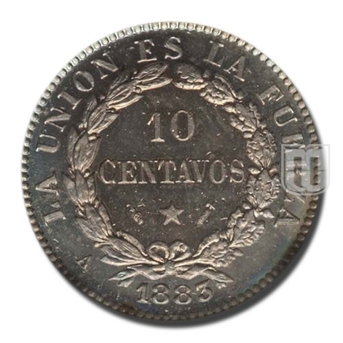 10 Centavos | 1883 | KM E7 | R