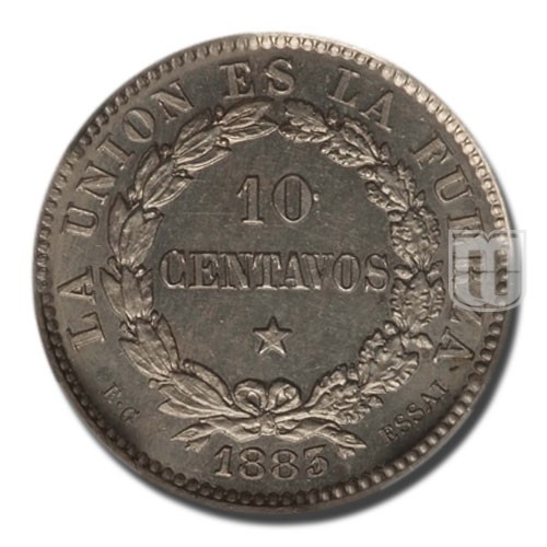 10 Centavos | 1883 | KM E8 | R