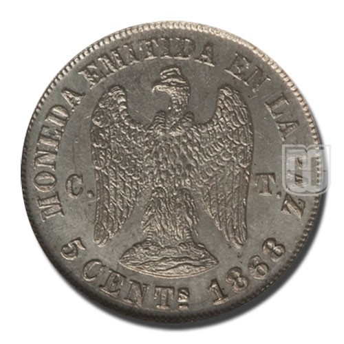 5 Centavos | 1868 | KM Pn14 | R