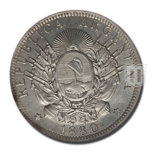 Peso | 1880 | KM Pn20 | O